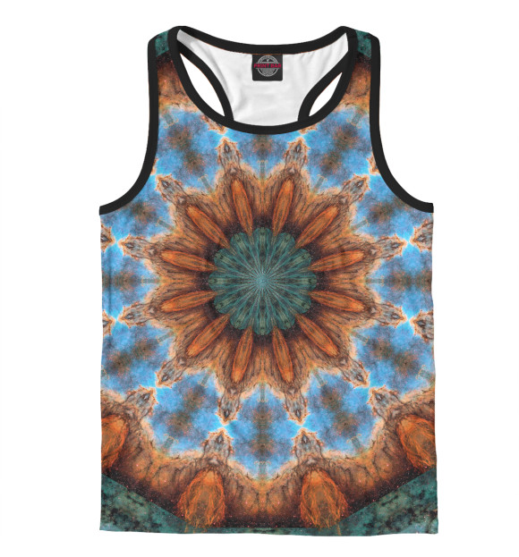 Мужская майка-борцовка с изображением Мандала цвета Белый