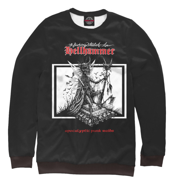 Женский свитшот с изображением Hellhammer цвета Белый