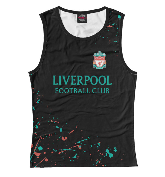 Женская майка с изображением Liverpool цвета Белый