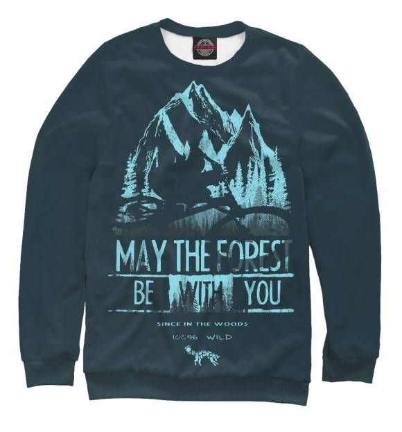 Свитшот для девочек с изображением May The Forest цвета Белый
