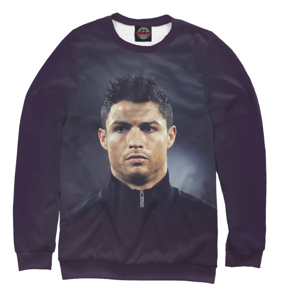 Свитшот для мальчиков с изображением Cristiano Ronaldo цвета Белый