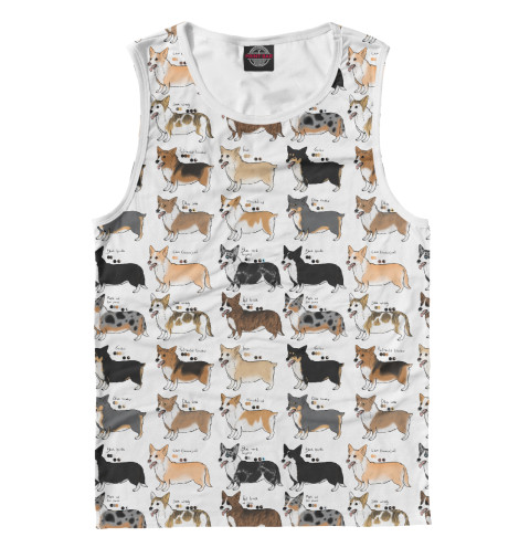 

Майки Print Bar, Белый, Welsh Corgi Team