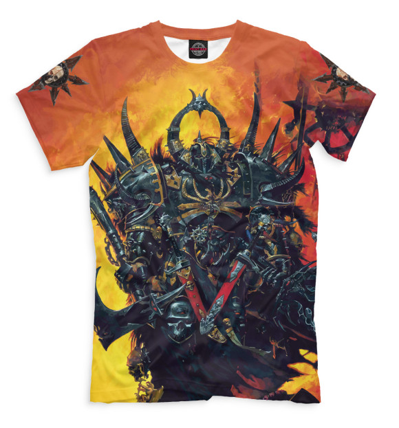 Футболка для мальчиков с изображением Warhammer цвета Молочно-белый