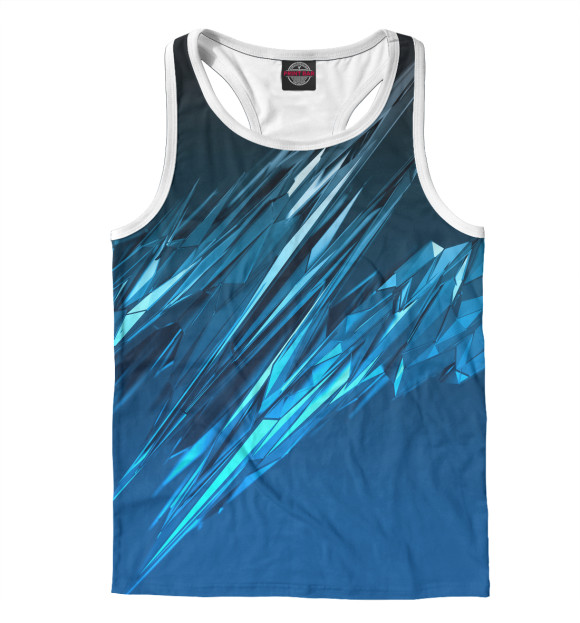 Мужская майка-борцовка с изображением frozen world цвета Белый