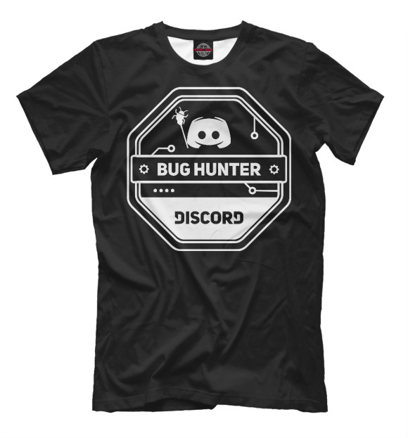 Мужская футболка с изображением Bug Hunter/QWERTY цвета Черный