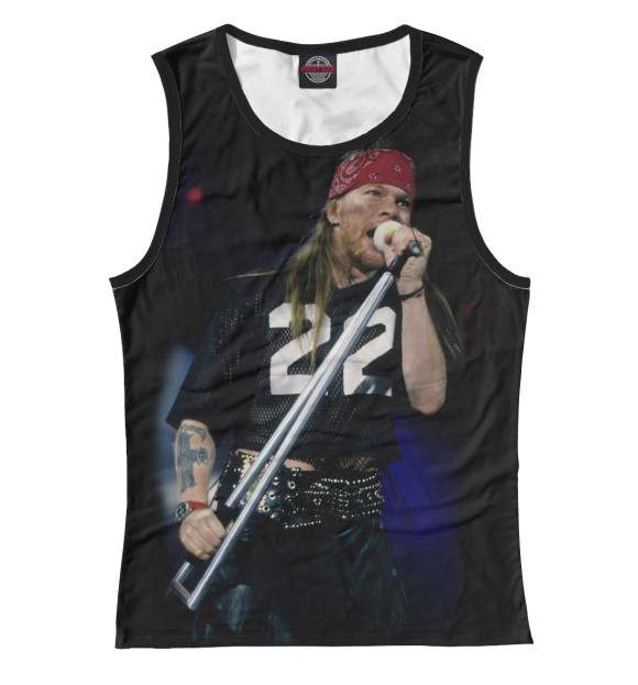 Женская майка с изображением Axl Rose цвета Белый