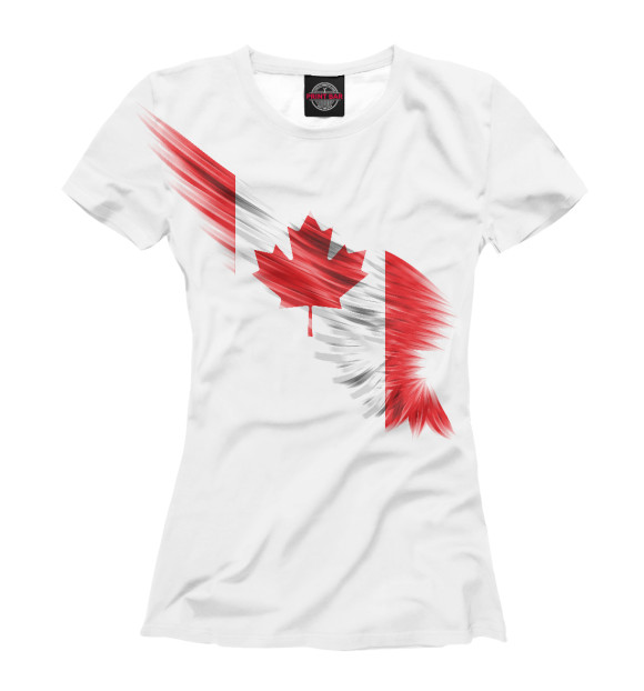 Футболка для девочек с изображением Свободная Канада цвета Белый
