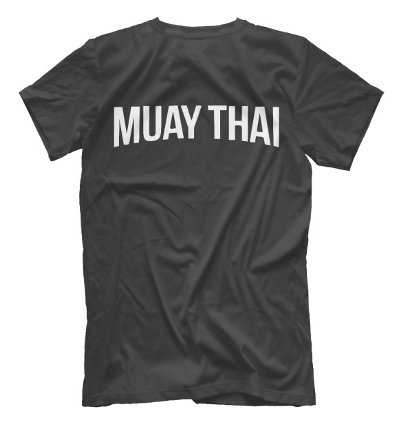 Мужская футболка с изображением Муай Тай (Тайский Бокс) цвета Белый