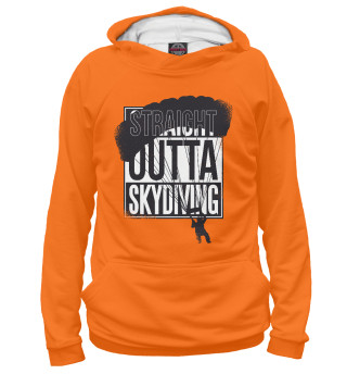 Мужское худи Straight outta skydiving