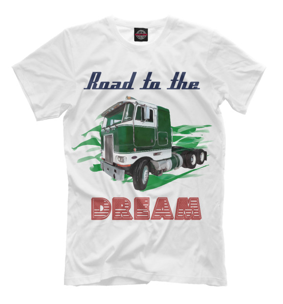 Мужская футболка с изображением Truck цвета Молочно-белый