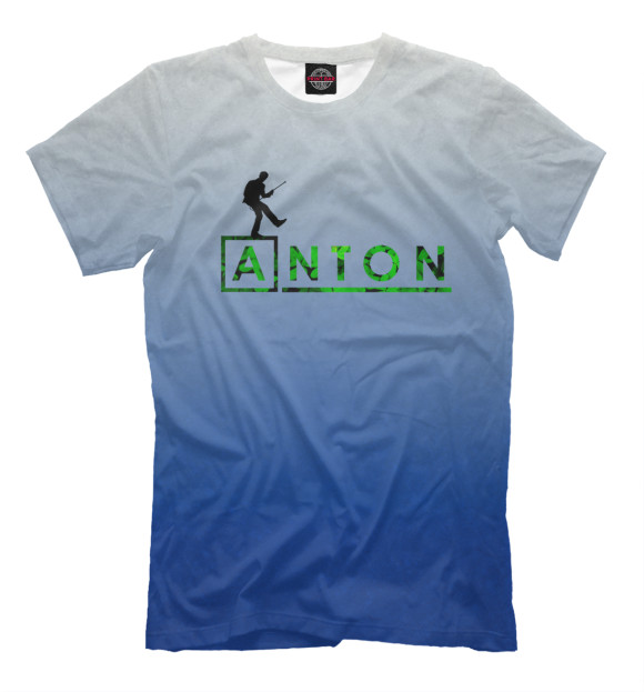 Мужская футболка с изображением Антон в стиле Доктор Хаус цвета Молочно-белый