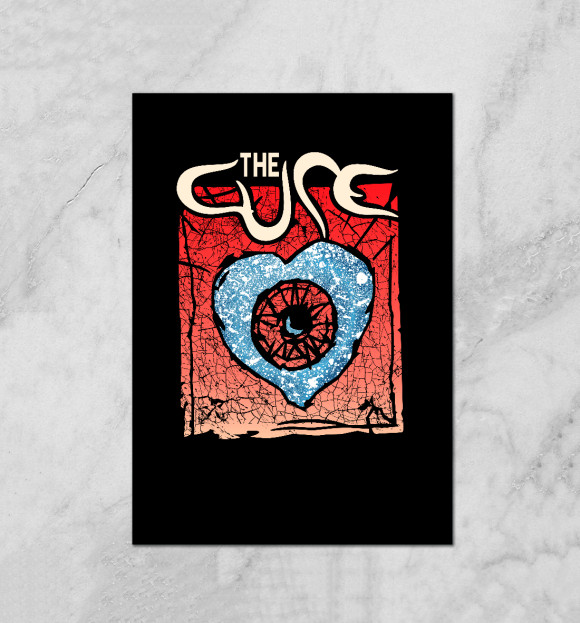 Плакат с изображением The Cure цвета Белый