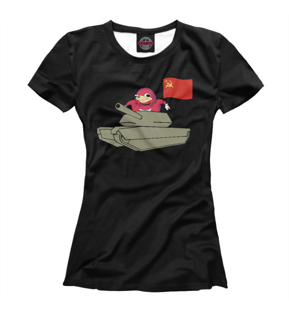 Женская футболка с изображением Наклз в танке цвета Белый