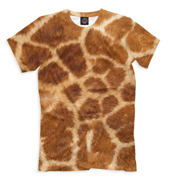 Мужская футболка с изображением Жираф цвета Светло-коричневый