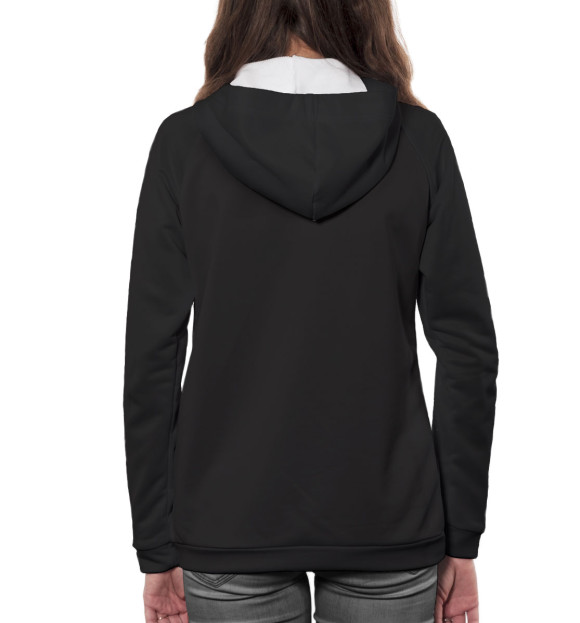 Женское худи с изображением Пауэрлифтинг цвета Белый