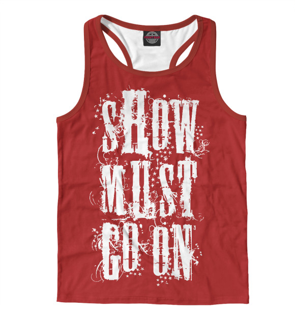 Мужская майка-борцовка с изображением Шоу должно продолжаться цвета Белый