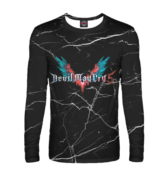 Мужской лонгслив с изображением Devil may cry 5 цвета Белый