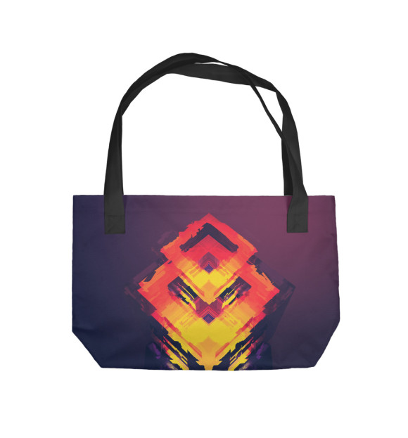 Пляжная сумка с изображением Абстракция цвета 