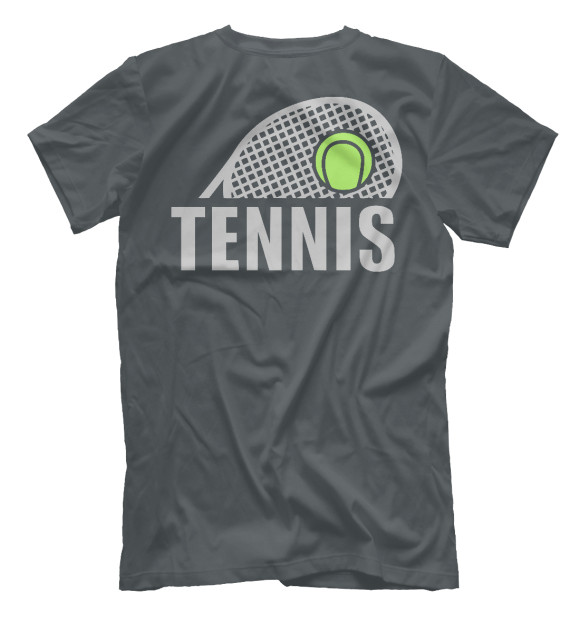 Мужская футболка с изображением Теннис цвета Белый