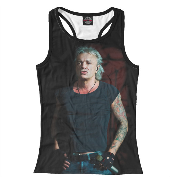 Женская майка-борцовка с изображением Константин Кинчев цвета Белый