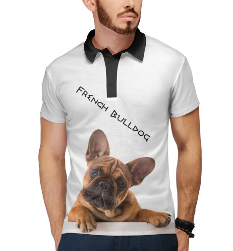 

Поло Print Bar, Белый, French Bulldog