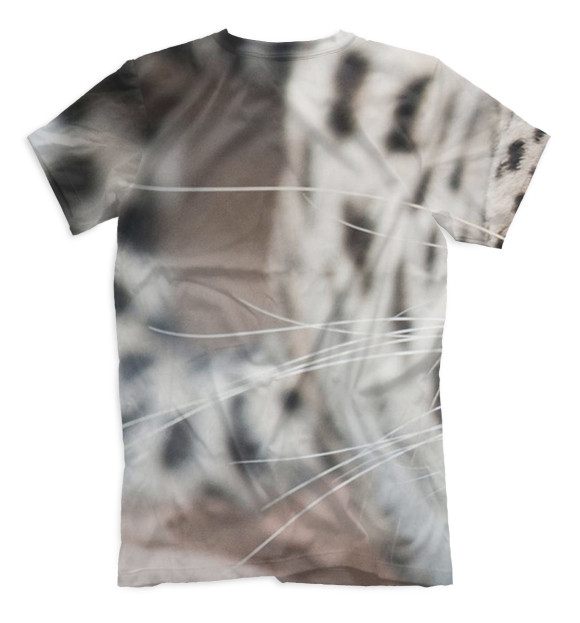 Мужская футболка с изображением Леопард цвета Белый