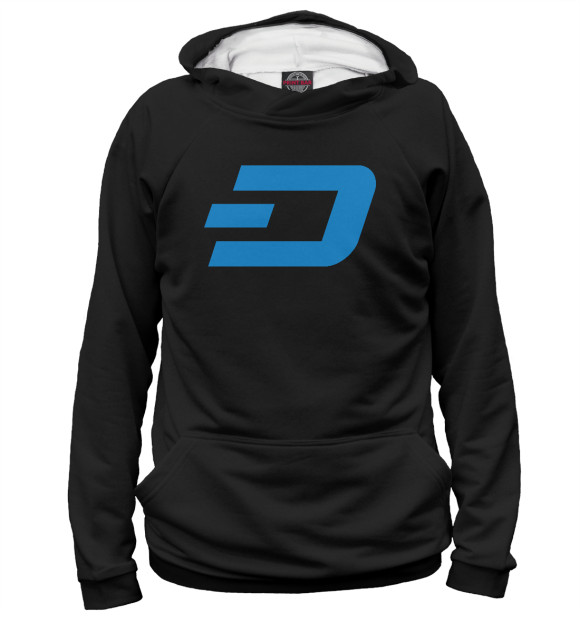 Мужское худи с изображением DASH цвета Белый