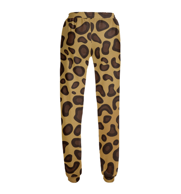 Женские спортивные штаны с изображением Леопардовая текстура цвета Белый