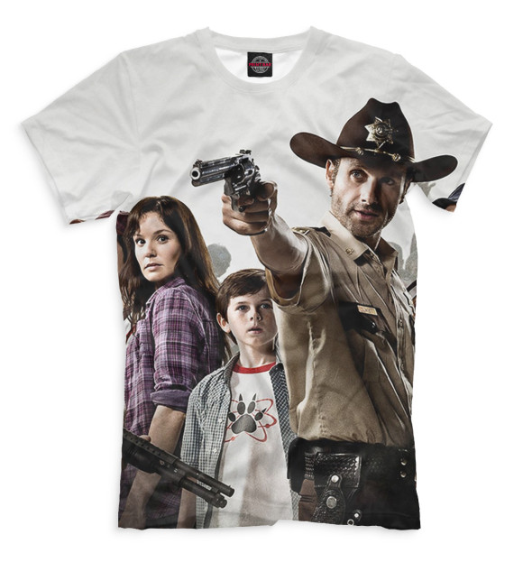 Футболка для мальчиков с изображением Ходячие мертвецы цвета Молочно-белый