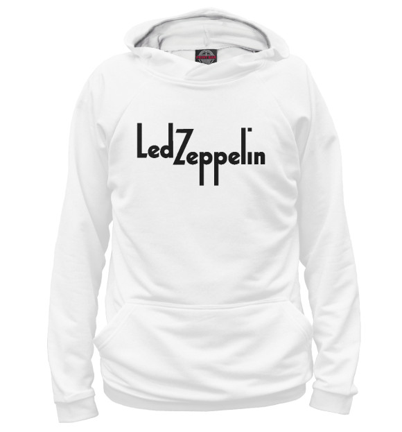 Женское худи с изображением Led Zeppelin цвета Белый
