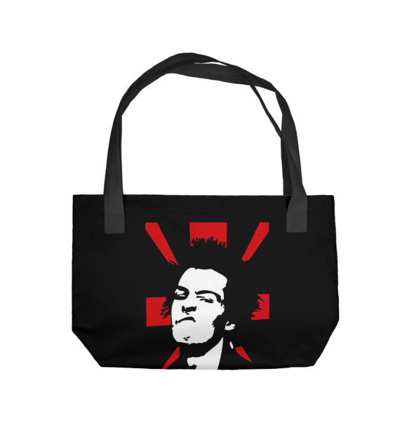 Пляжная сумка с изображением Sid Vicious цвета 