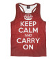 Мужская майка-борцовка Keep calm and carry on