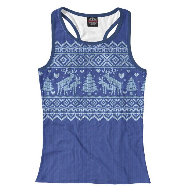 Женская майка-борцовка с изображением лесные танцы цвета Белый