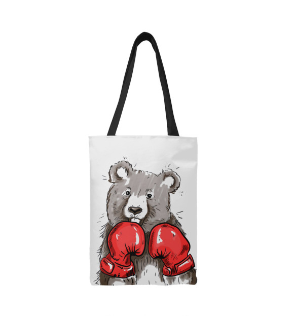 Сумка-шоппер с притом Медведь цвета  Сумка-шоппер с изображением Медведь цвета