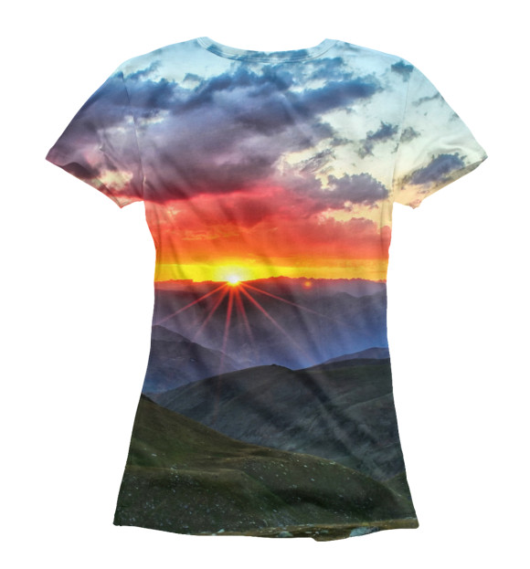 Женская футболка с изображением Sunrise цвета Белый