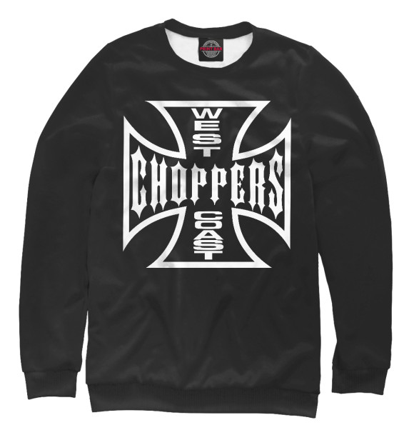 Свитшот для девочек с изображением West coast choppers цвета Белый