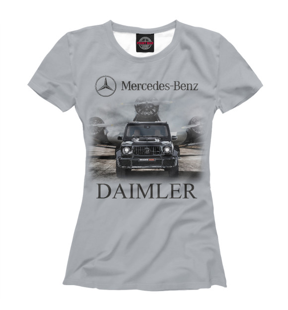 Женская футболка с изображением Brabus tuning цвета Белый