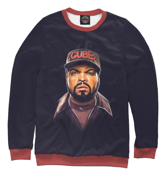 Свитшот для мальчиков с изображением Ice Cube цвета Белый