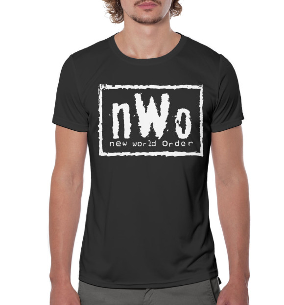 Мужская футболка с изображением New World Order цвета Белый