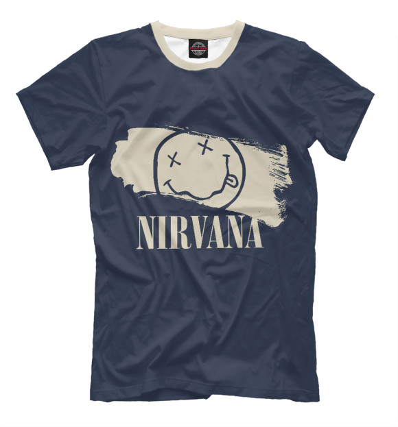 Мужская футболка с изображением Nirvana цвета Белый