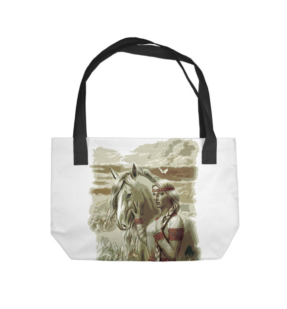 Пляжная сумка с изображением Лада цвета 