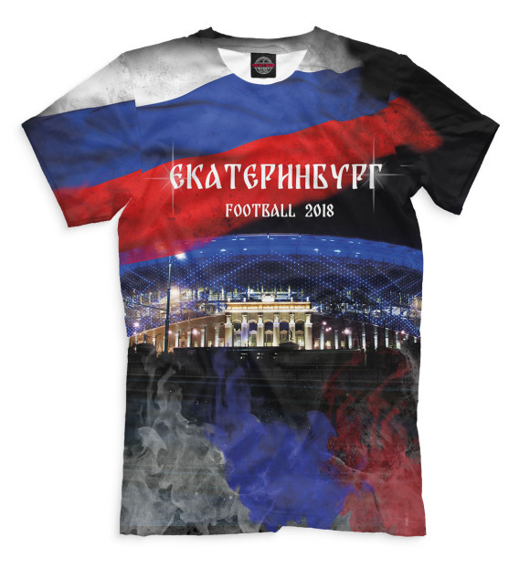 Мужская футболка с изображением Екатеринбург цвета Молочно-белый