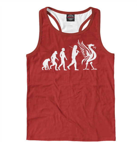 Мужская майка-борцовка с изображением Liverpool Evolution цвета Белый