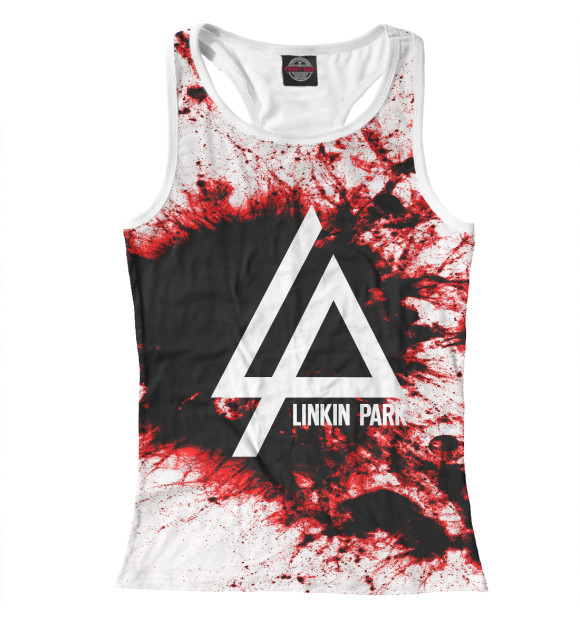 Женская майка-борцовка с изображением LINKIN PARK BLOOD COLLECTION цвета Белый