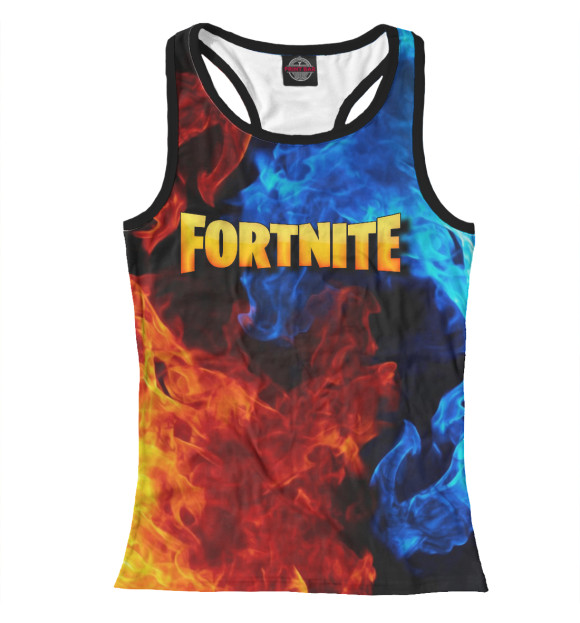 Женская майка-борцовка с изображением FORTNITE цвета Белый