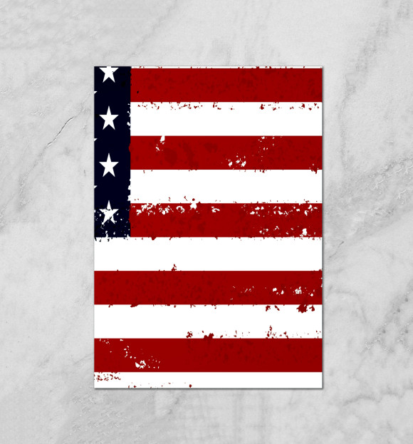Плакат с изображением Америка цвета Белый