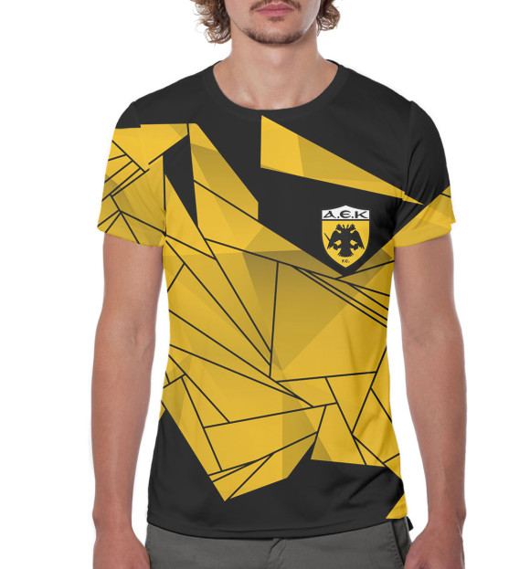 Мужская футболка с изображением AEK цвета Белый