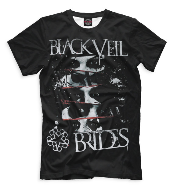 Мужская футболка с изображением Black Veil Brides цвета Черный