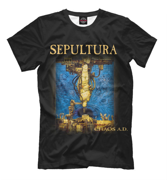 Футболка для мальчиков с изображением Sepultura цвета Черный