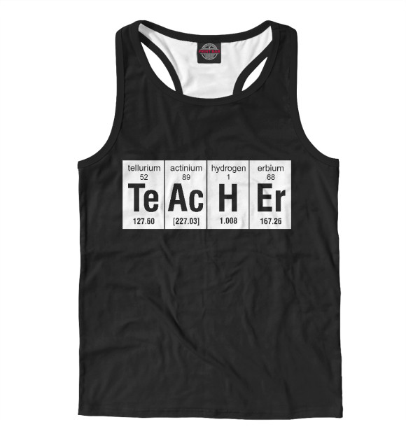 Мужская майка-борцовка с изображением Преподаватель цвета Белый